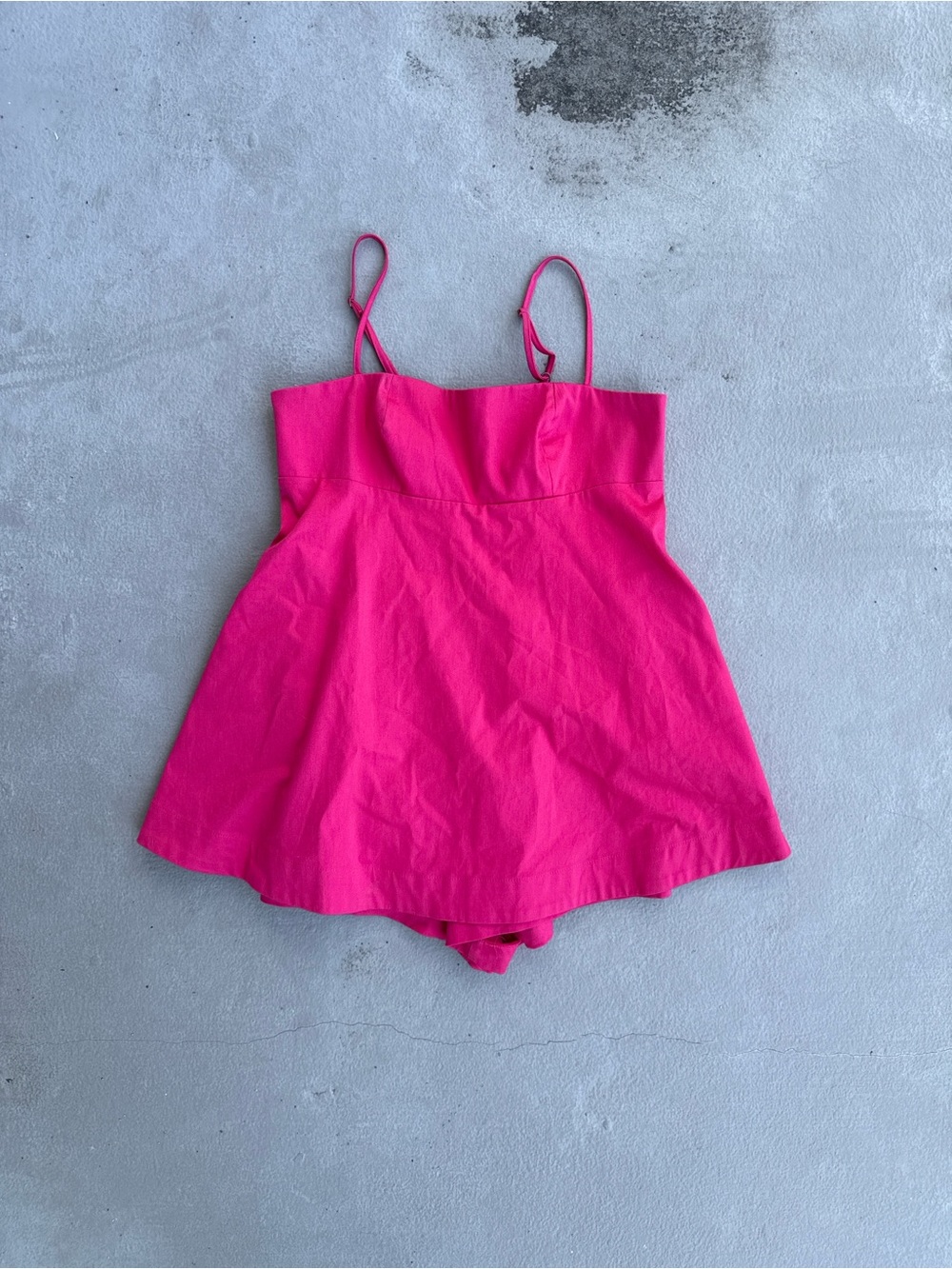 Anthropologie Pink Babydoll Romper Party Dress Like New Size 4